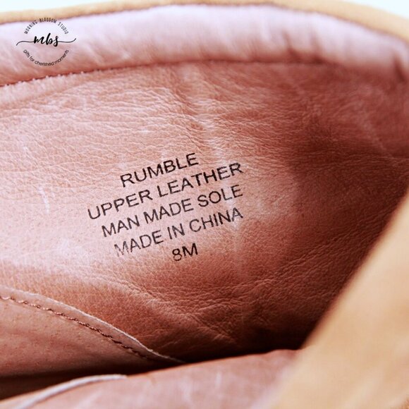 Jeffrey Campbell Rumble Suede Block Heeled Booties Tan Women 8 - Picture 16 of 16